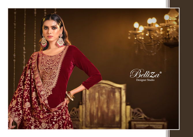 Kohinoor By Belliza Heavy Velvet Dress Material Catalog